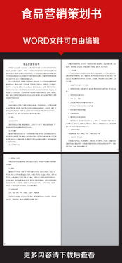 企業(yè)辦公服務(wù)食品營(yíng)銷策劃書 高清素材與實(shí)戰(zhàn)模板全解析
